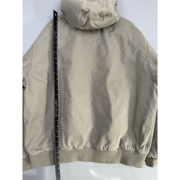 Dri Duck Canvas Work Coat Mens 2XL XXL Hooded Insulated Chore Jacket Work Logo - Picture 8 of 10